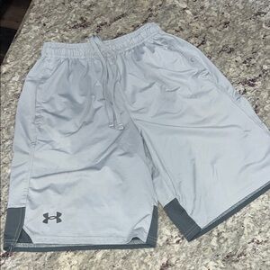 Under Armour Gray Athletic Shorts Lightweight Training Essential
